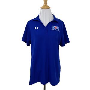Under Armour Chicago Cubs Polo Shirt Womens M Medium HeatGear MLB Sloan Park